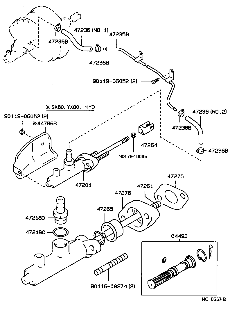 44797-22020 BRACKET, HEAT INSULATOR, NO.2 product image