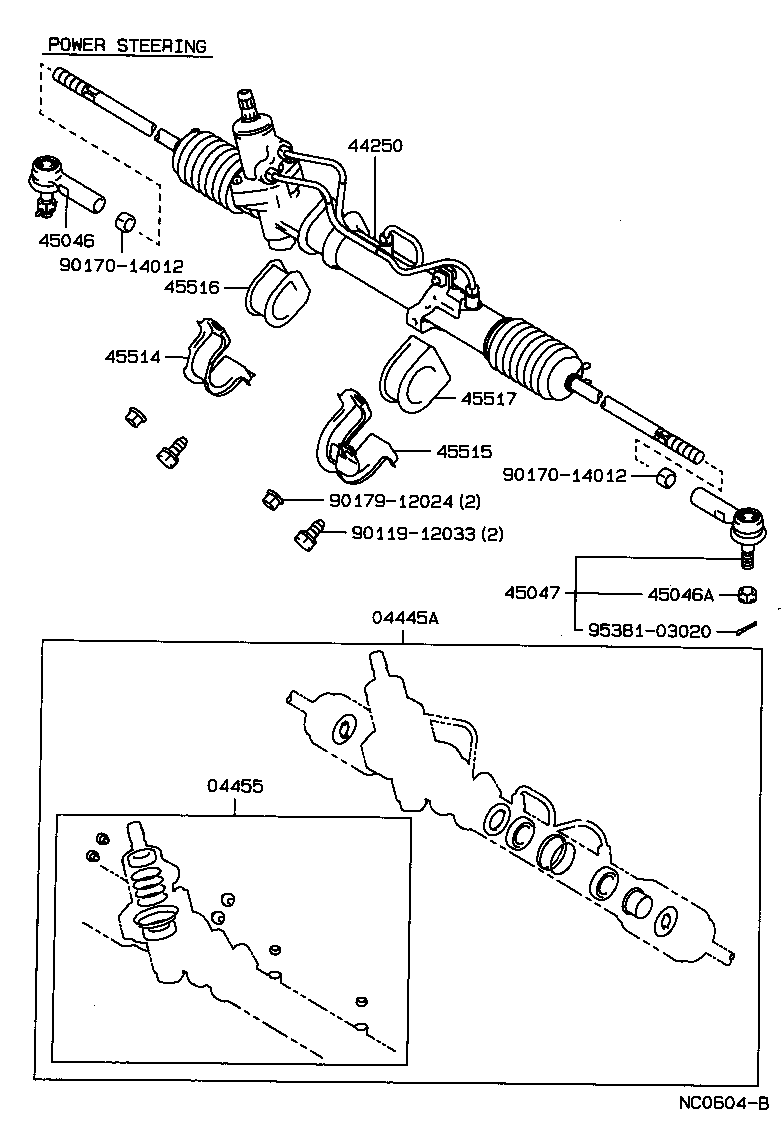 44250-20370 GEAR ASSY, POWER STEERING(FOR RACK & PINION) product image