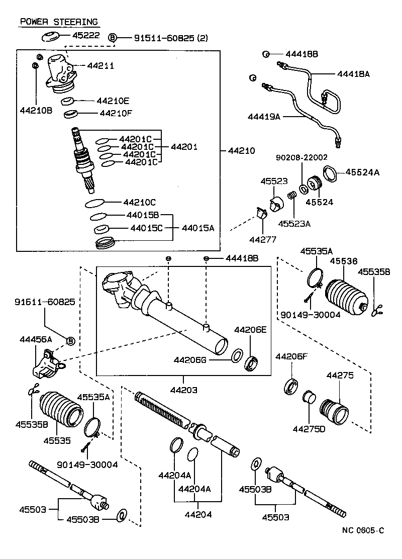 44250-20370 GEAR ASSY, POWER STEERING(FOR RACK & PINION) product image