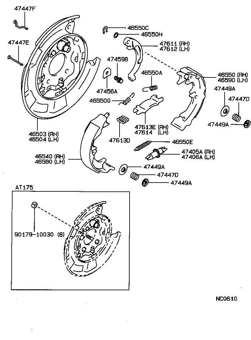46410-20320 CABLE ASSY, PARKING BRAKE, NO.1 product image