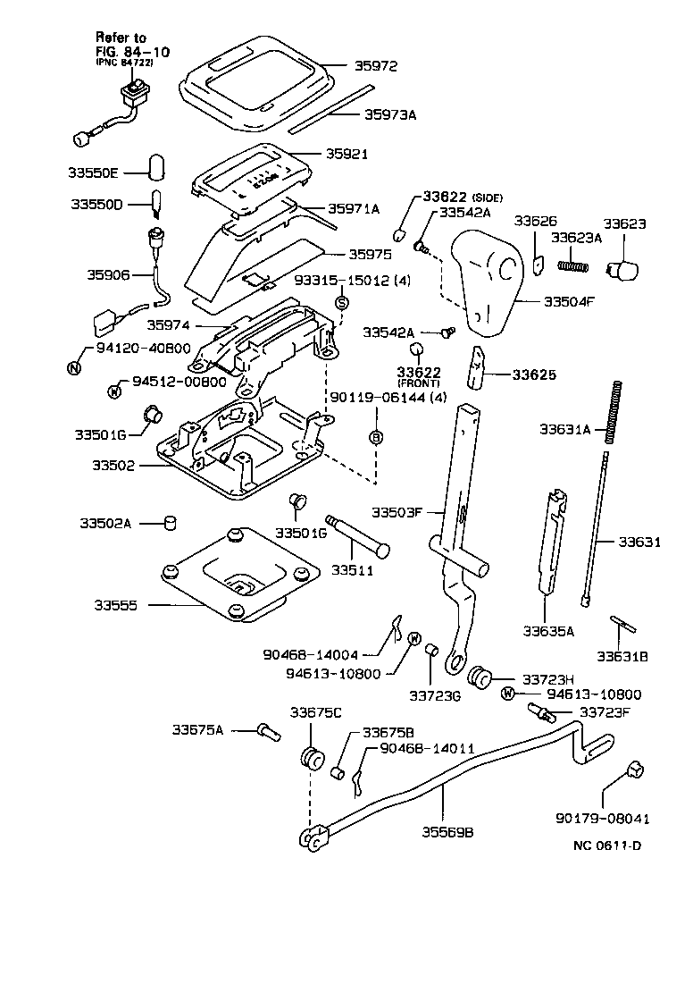 33530-22260 LEVER ASSY, SHIFT (FOR FLOOR SHIFT) product image