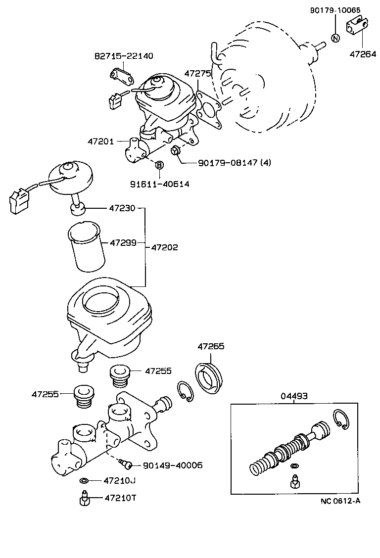 04493-43010 CYLINDER KIT, BRAKE MASTER product image