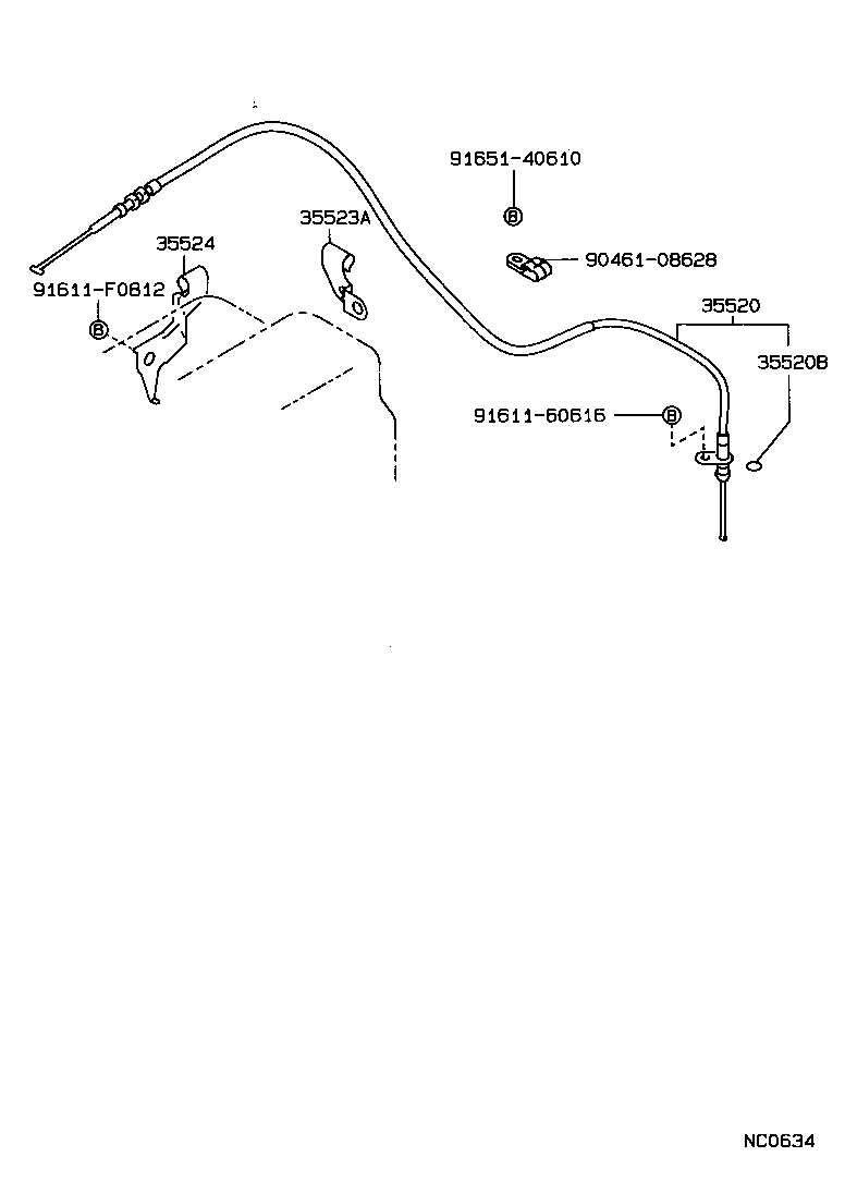 35523-35150 CLAMP, THROTTLE CABLE, NO.1 product image