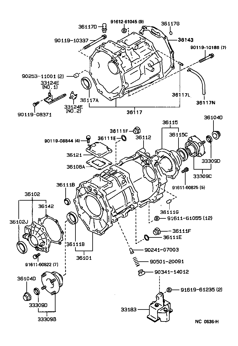 Toyota 36107-35100 ADAPTER, TRANSFER