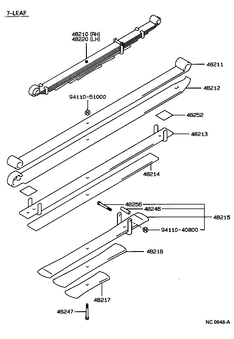48046-35160 SEAT SUB-ASSY, SPRING U BOLT, RH product image