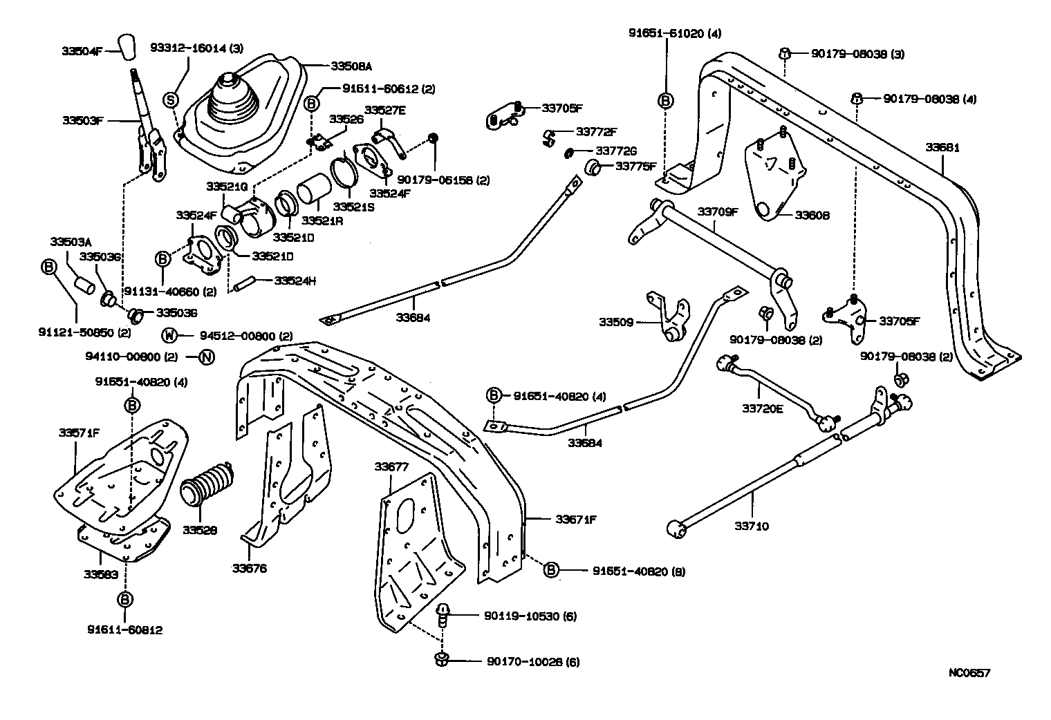 33503-36061 LEVER SUB-ASSY, SHIFT(FOR FLOOR SHIFT) product image