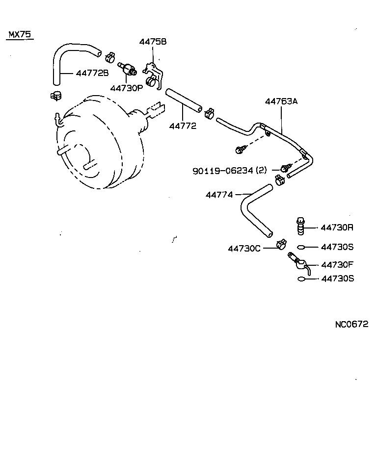 44610-22780 BOOSTER ASSY, BRAKE product image