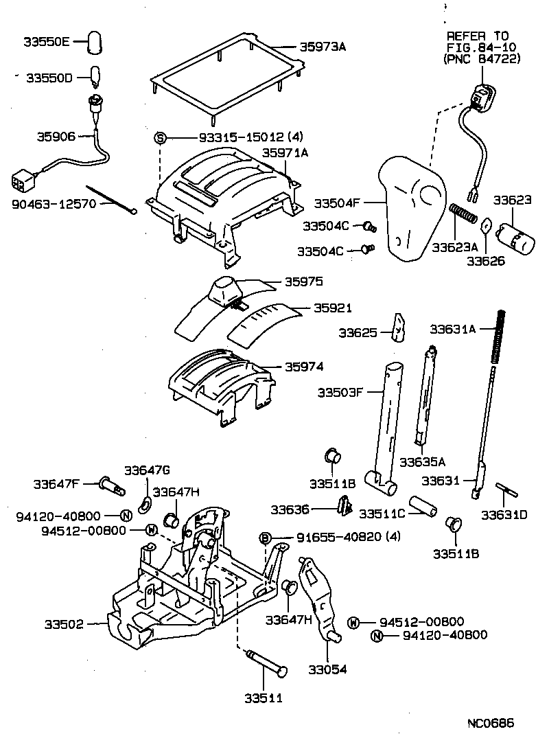 33511-32040 SHAFT, CONTROL (FOR FLOOR SHIFT) product image