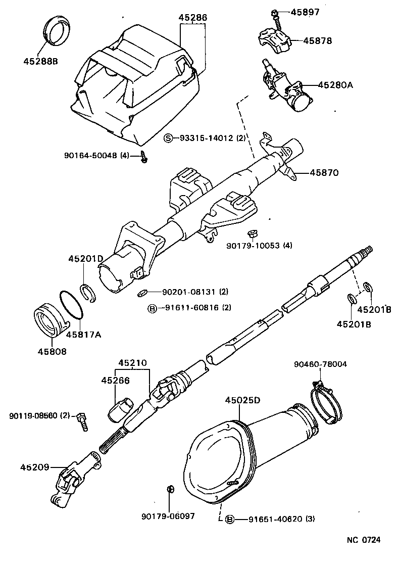 45210-32060 SHAFT ASSY, STEERING MAIN product image