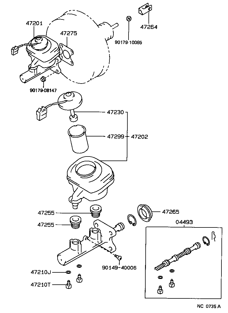 04493-30170 CYLINDER KIT, BRAKE MASTER product image