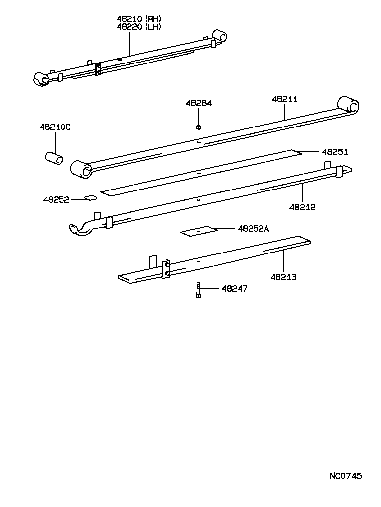 48405-27020 BRACKET SUB-ASSY, REAR SPRING, REAR RH product image