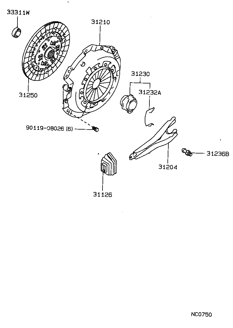 31250-22152 DISC ASSY, CLUTCH product image