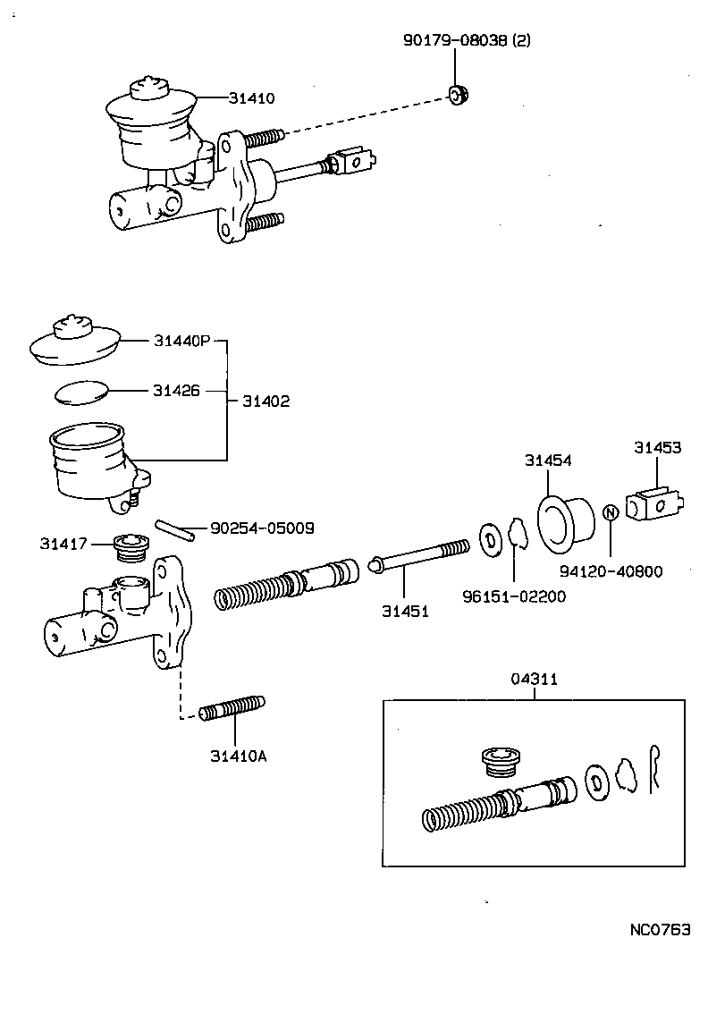 31454-20040 BOOT, CLUTCH MASTER CYLINDER product image