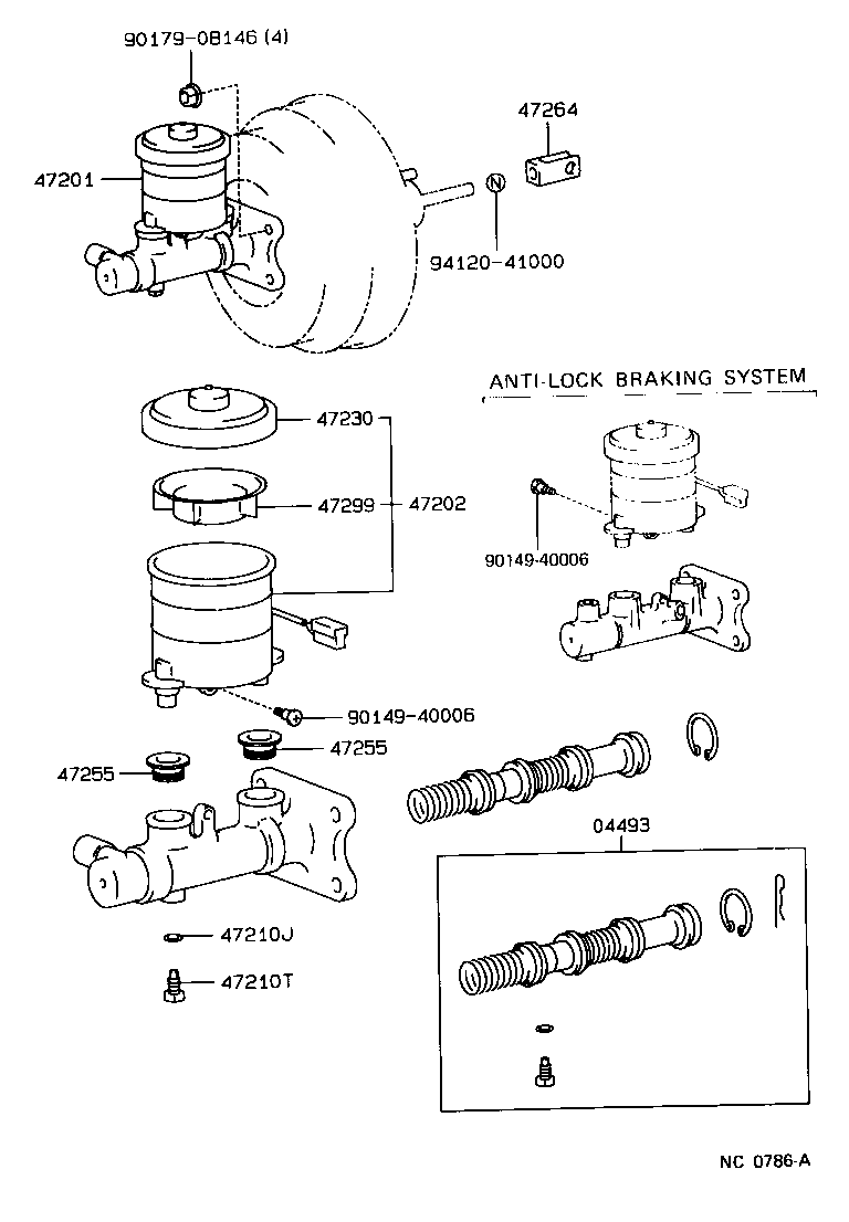 04493-17080 CYLINDER KIT, BRAKE MASTER product image