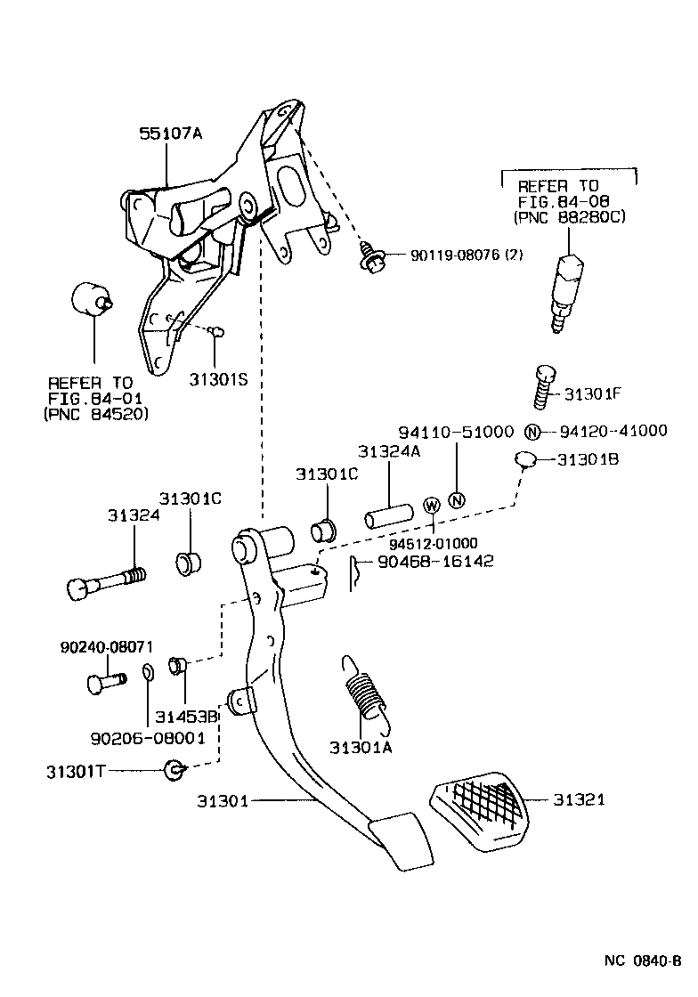 Toyota 31484-32050 BRACKET, CLUTCH TUBE, NO.1