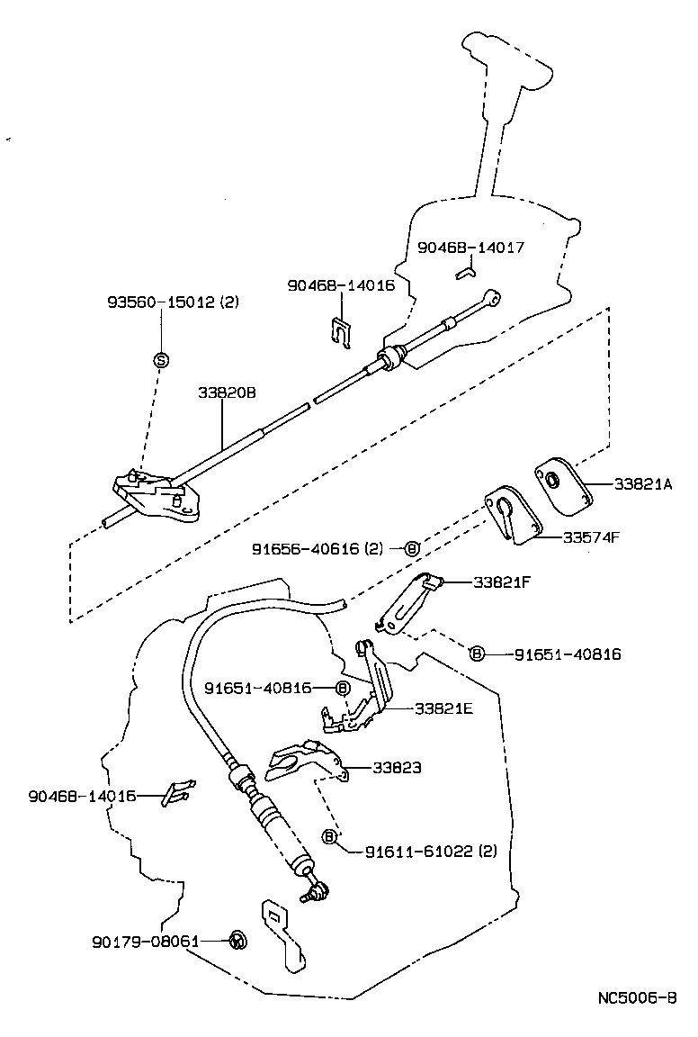 33503-20490 LEVER SUB-ASSY, SHIFT(FOR FLOOR SHIFT) product image