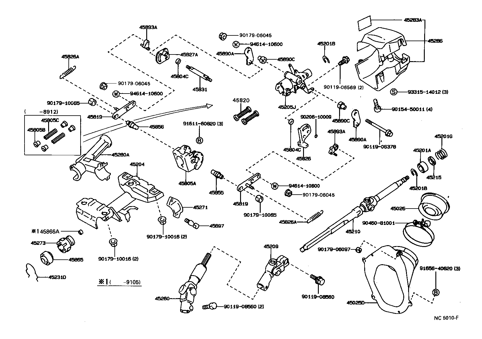 45025-20190 COVER SUB-ASSY, STEERING COLUMN HOLE, NO.1 product image