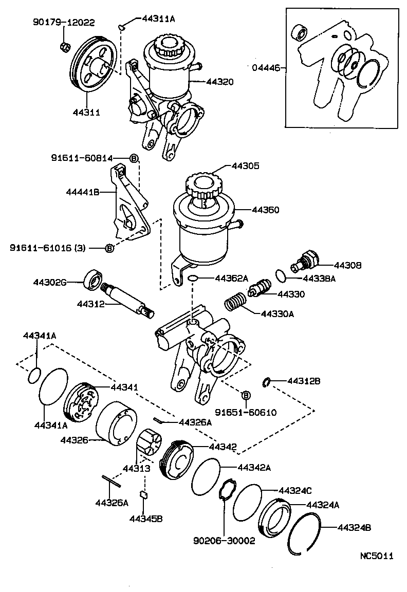 44369-20080 BRACKET, OIL RESERVOIR, NO.1 product image