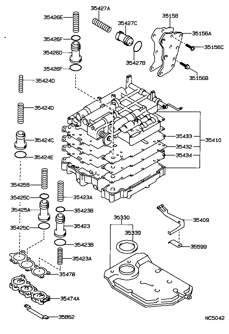 35410-20102 BODY ASSY, TRANSMISSION VALVE product image