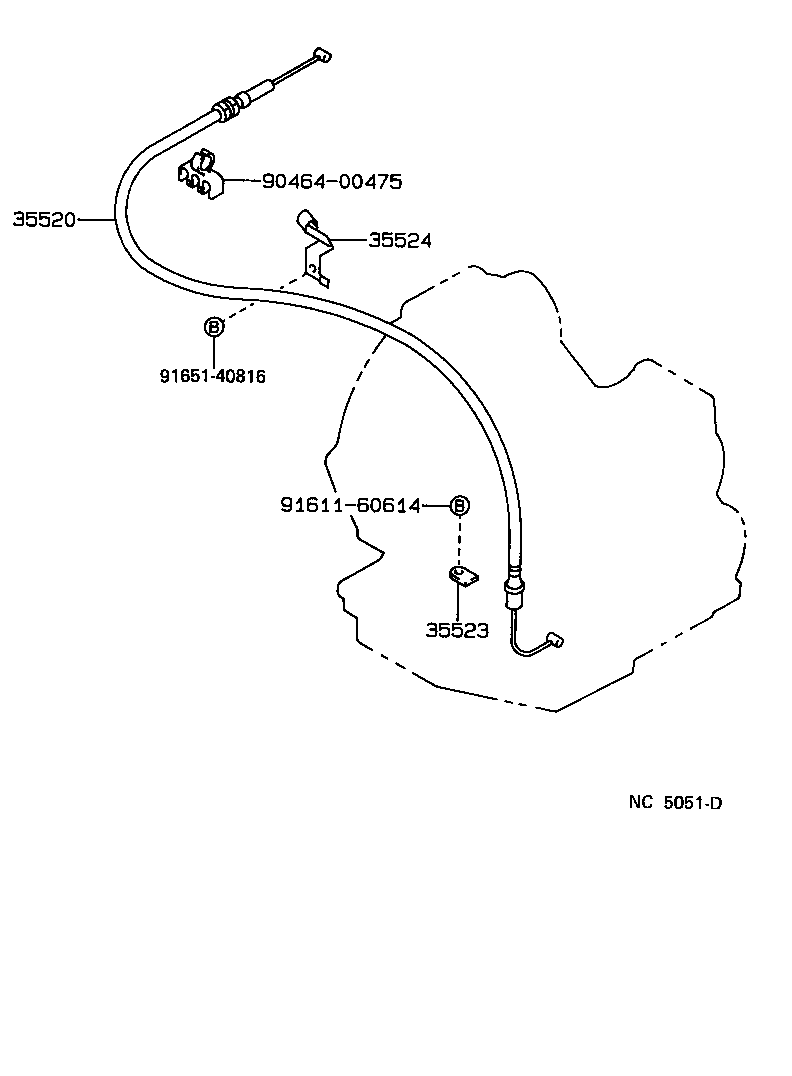 35520-12290 CABLE ASSY, THROTTLE product image