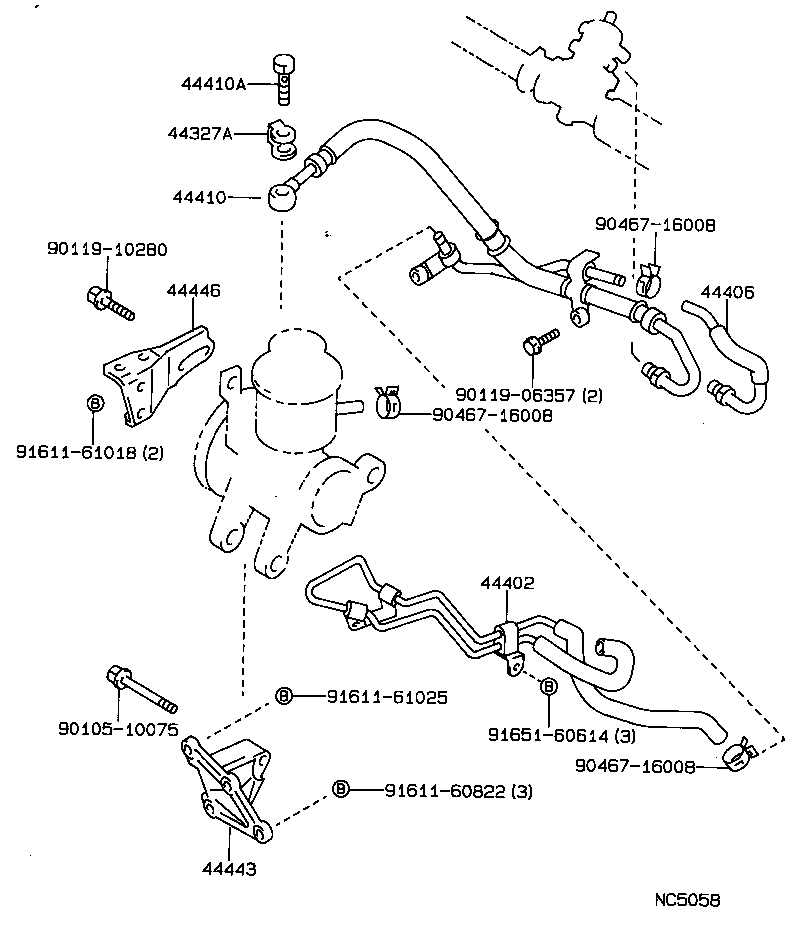 44350-12051 PULLEY ASSY, POWER STEERING IDLE product image