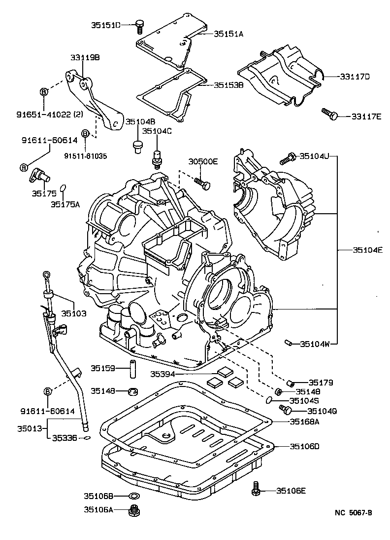 Toyota 35103-32091 GAGE SUB-ASSY, TRANSMISSION OIL LEVEL