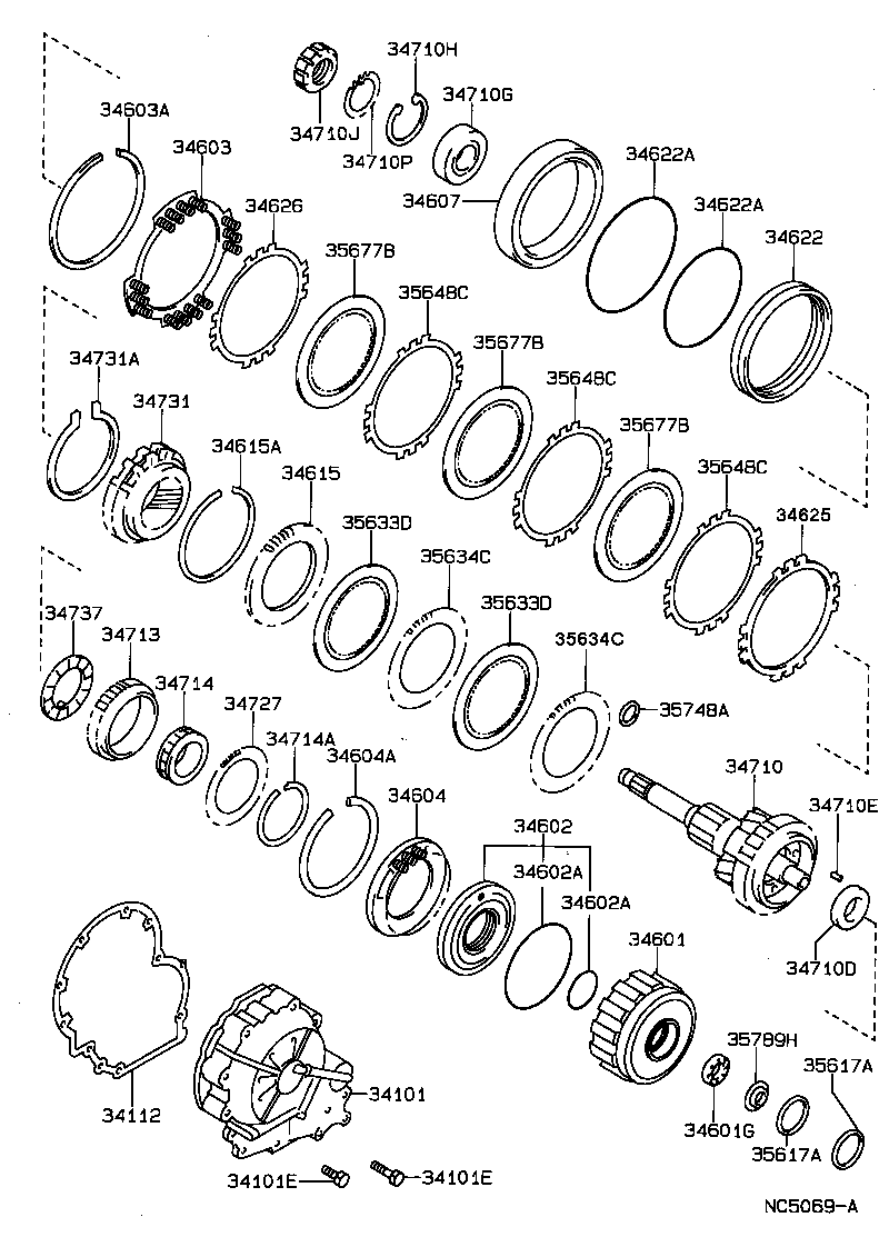 Toyota 34731-32021 GEAR, OVERDRIVE PLANETARY RING