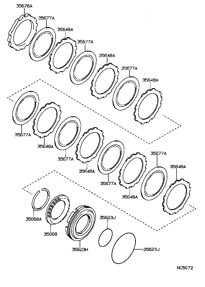 35623-32040 PISTON, 1ST & REVERSE BRAKE product image