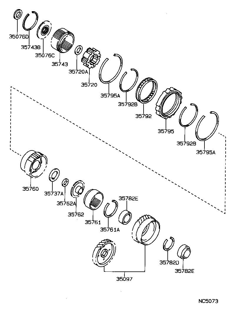 35792-32030 CLUTCH, 1 WAY, NO.2 product image