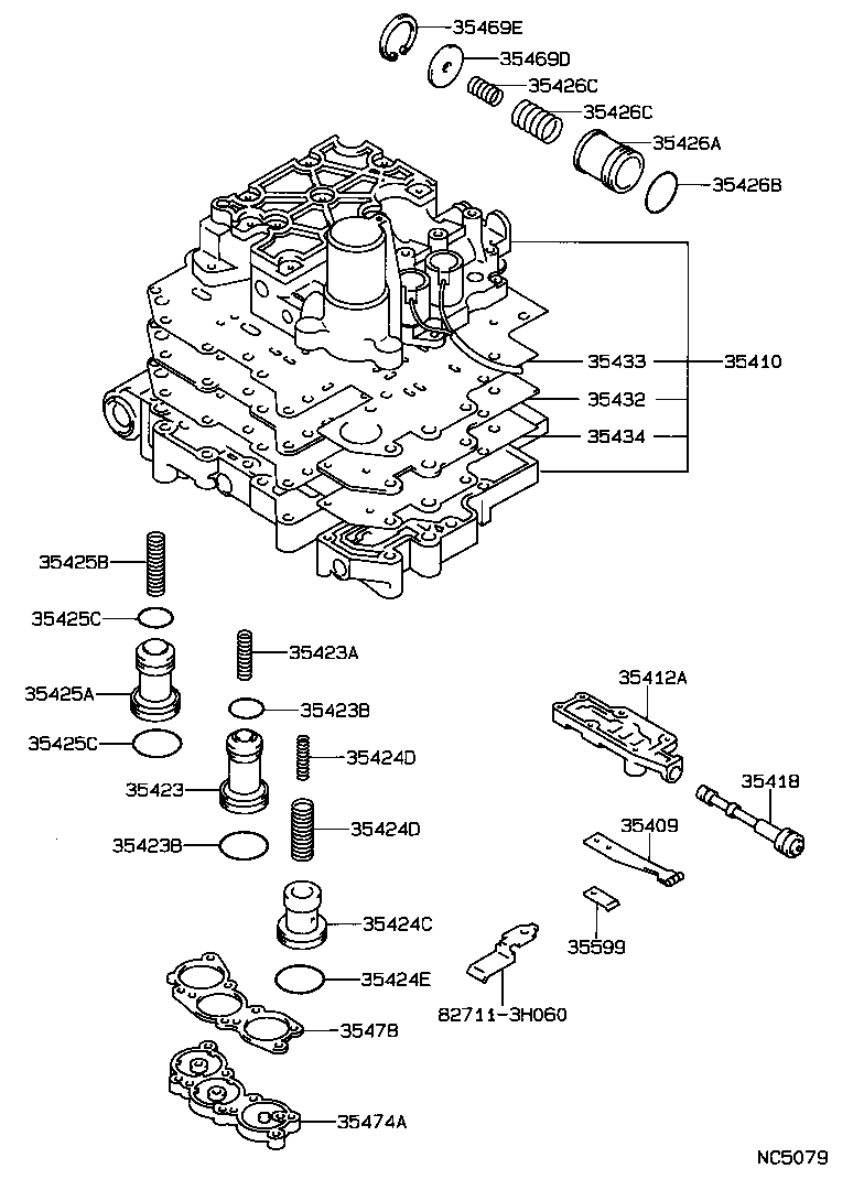 35410-32071 BODY ASSY, TRANSMISSION VALVE product image
