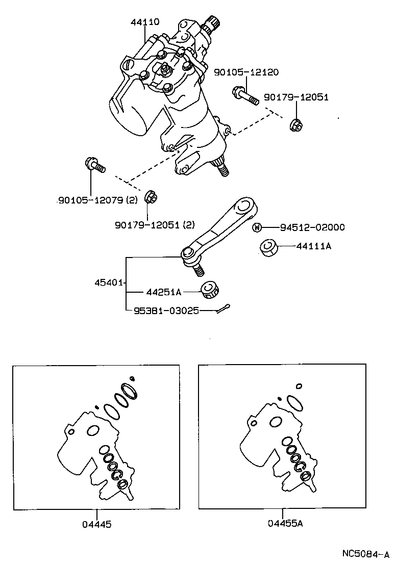04445-30091 GASKET KIT, POWER STEERING GEAR(FOR RECIRCULATING BALL) product image