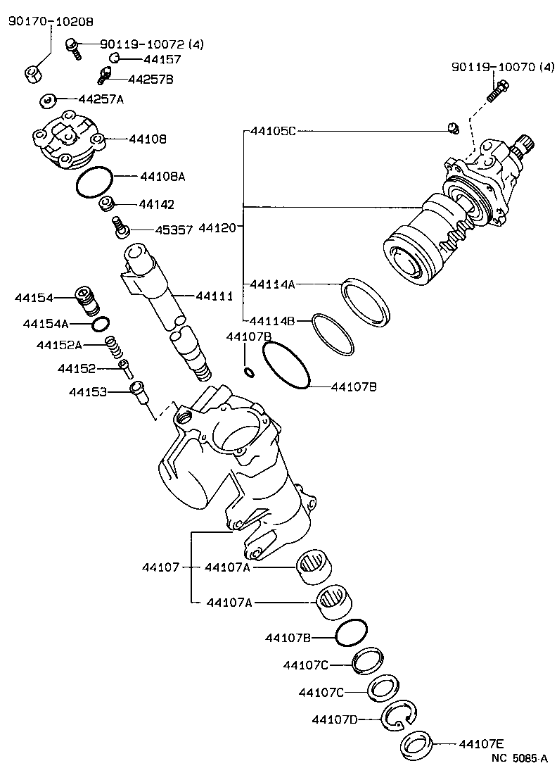 04445-30091 GASKET KIT, POWER STEERING GEAR(FOR RECIRCULATING BALL) product image