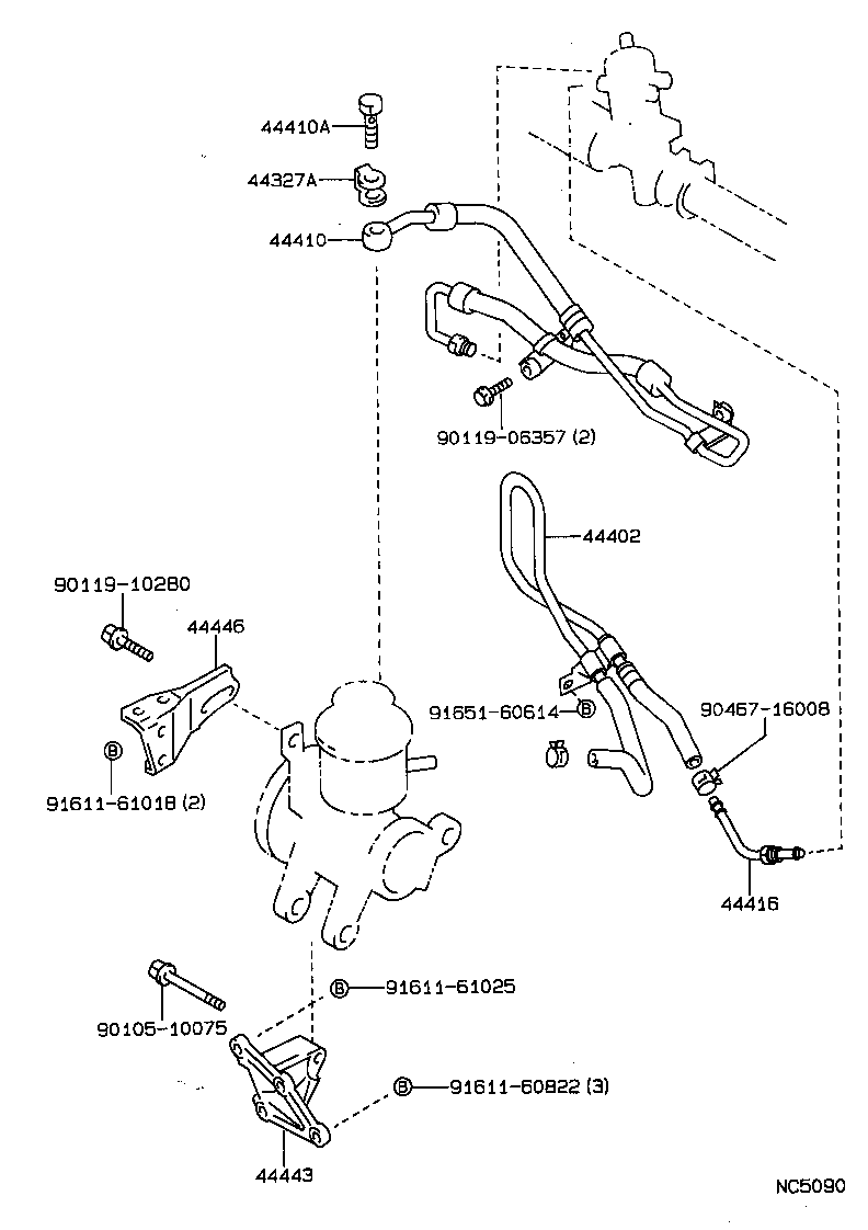 44402-13010 COOLER SUB-ASSY, POWER STEERING OIL, NO.1 product image