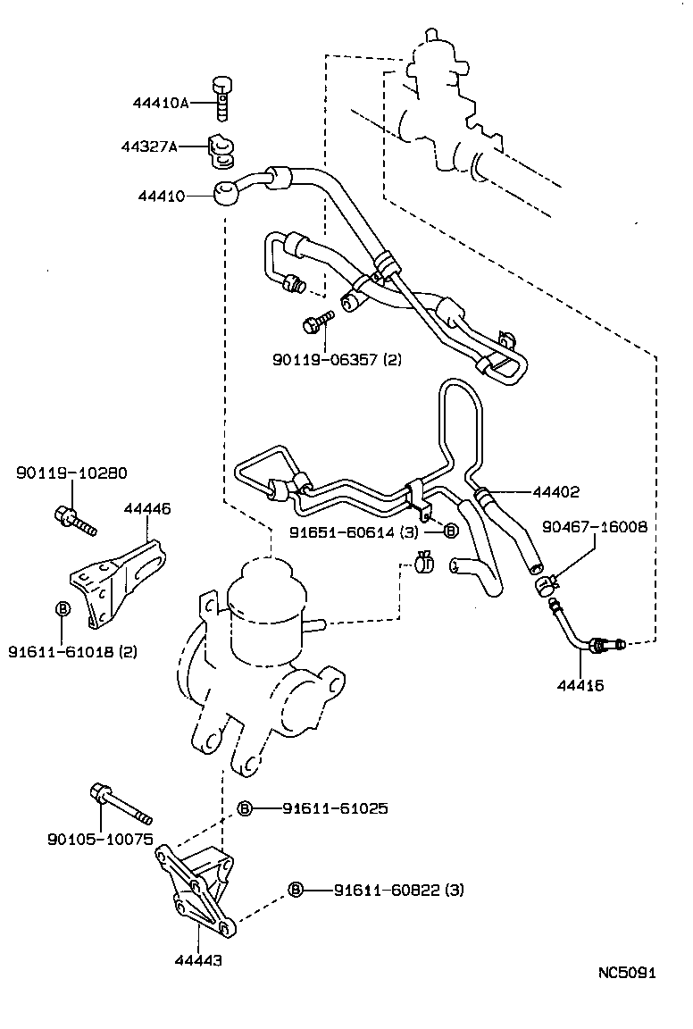 44350-12051 PULLEY ASSY, POWER STEERING IDLE product image