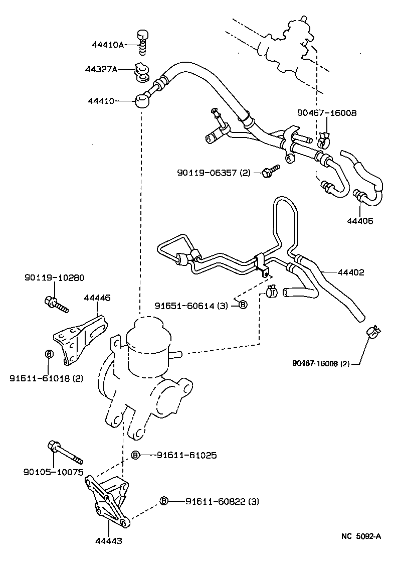 44350-12051 PULLEY ASSY, POWER STEERING IDLE product image