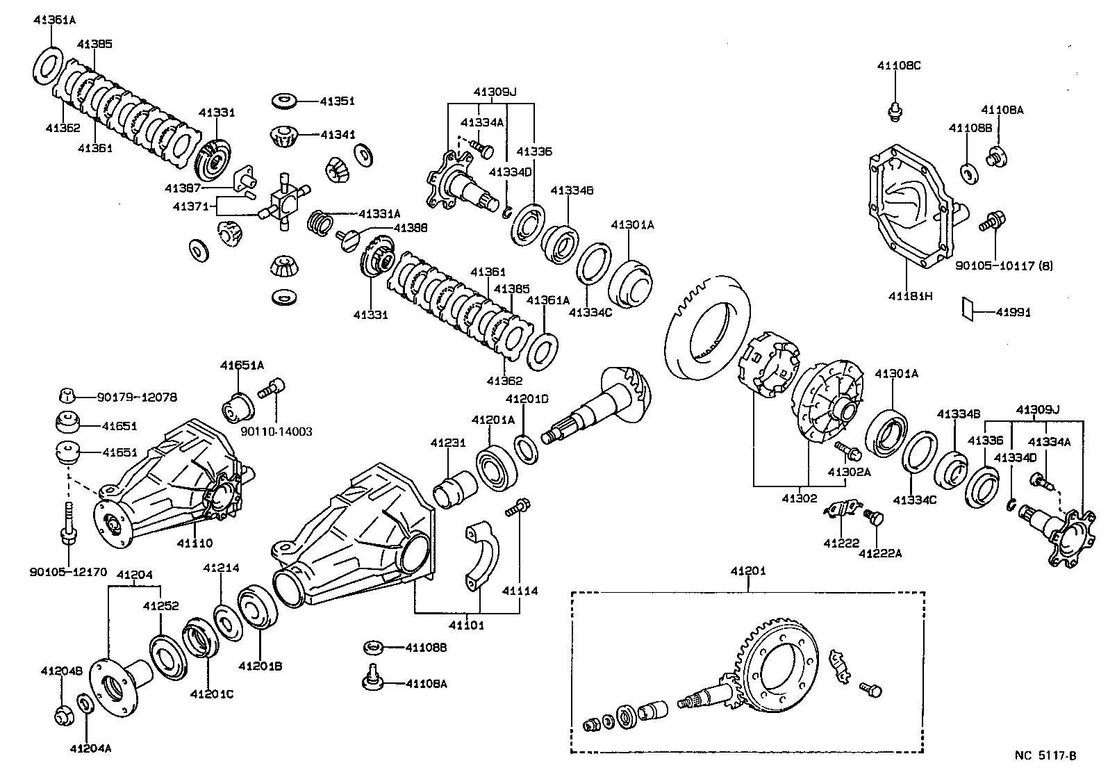 41331-22070 GEAR, REAR DIFFERENTIAL SIDE product image