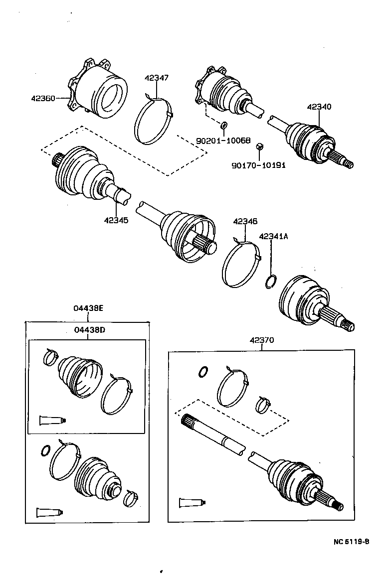 Toyota 42311-22120 SHAFT, REAR AXLE