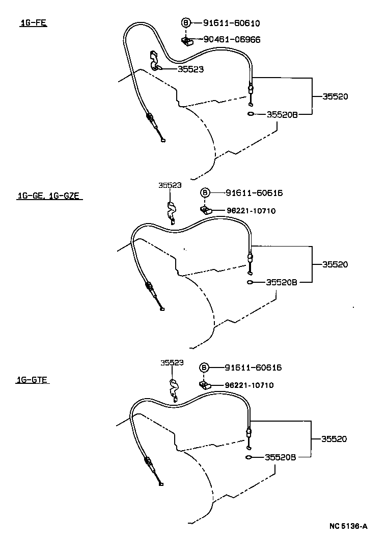 35525-22111 BRACKET, THROTTLE CABLE product image
