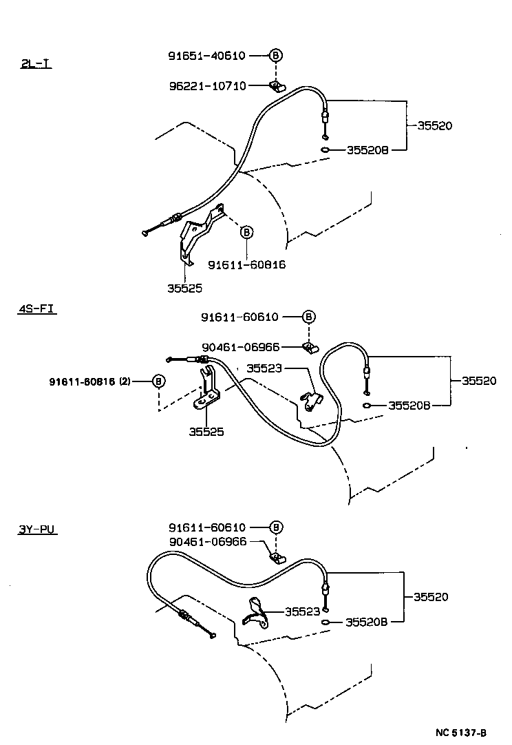 35525-22111 BRACKET, THROTTLE CABLE product image