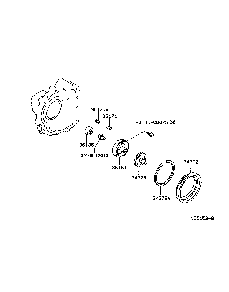Toyota 36181-32010 BODY, TRANSFER OIL PUMP