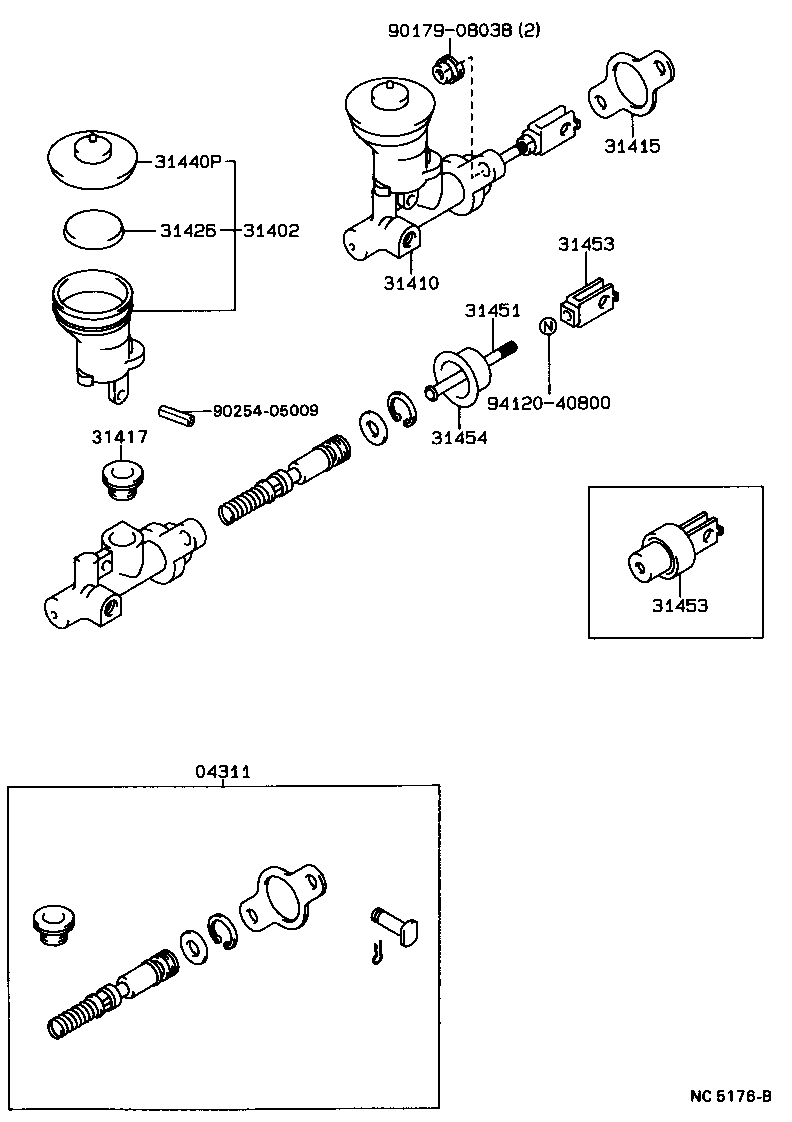04311-35060 CYLINDER KIT, CLUTCH MASTER product image