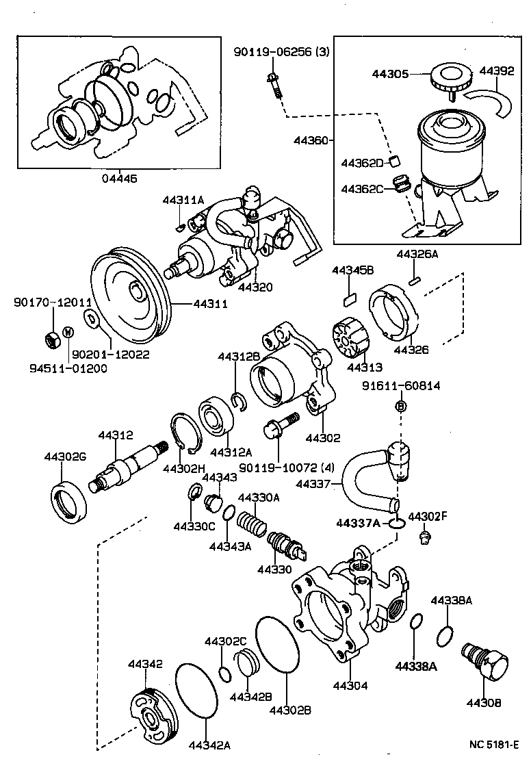 44302-60060 HOUSING SUB-ASSY, VANE PUMP, FRONT product image