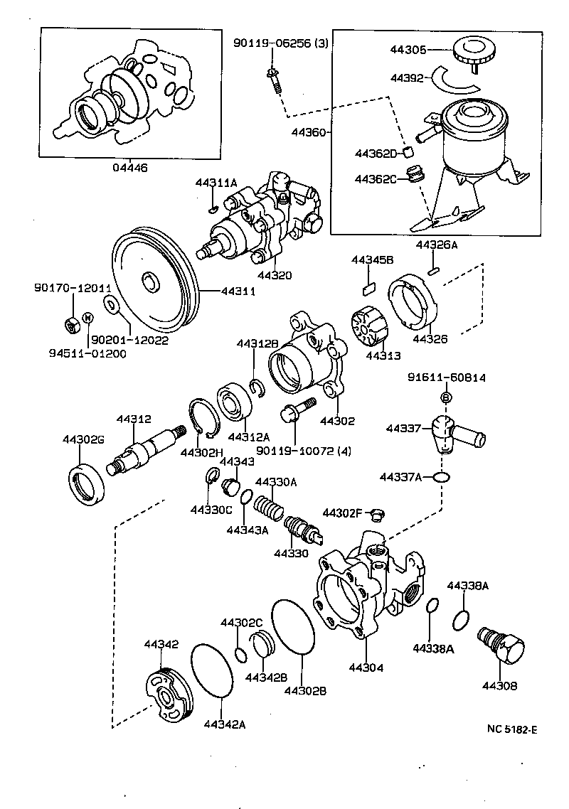 44302-60060 HOUSING SUB-ASSY, VANE PUMP, FRONT product image