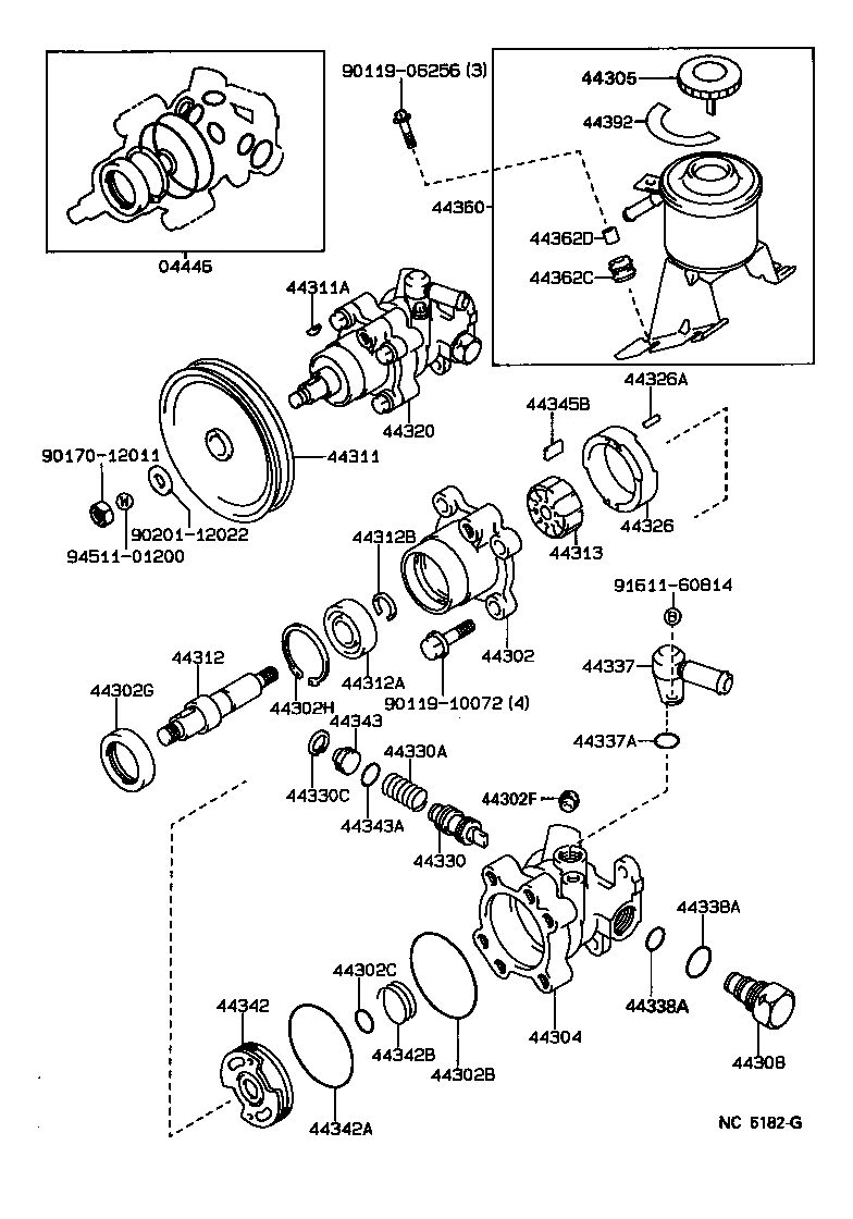 Toyota 44360-35100 RESERVOIR ASSY, VANE PUMP OIL