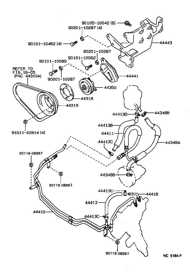 Toyota 90447-18034 HOSE, POWER STEERING OIL COOLER OUTLET