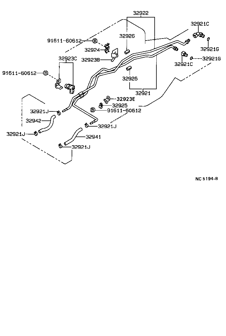 Toyota 90445-17079 HOSE, OIL COOLER OUTLET, NO.1