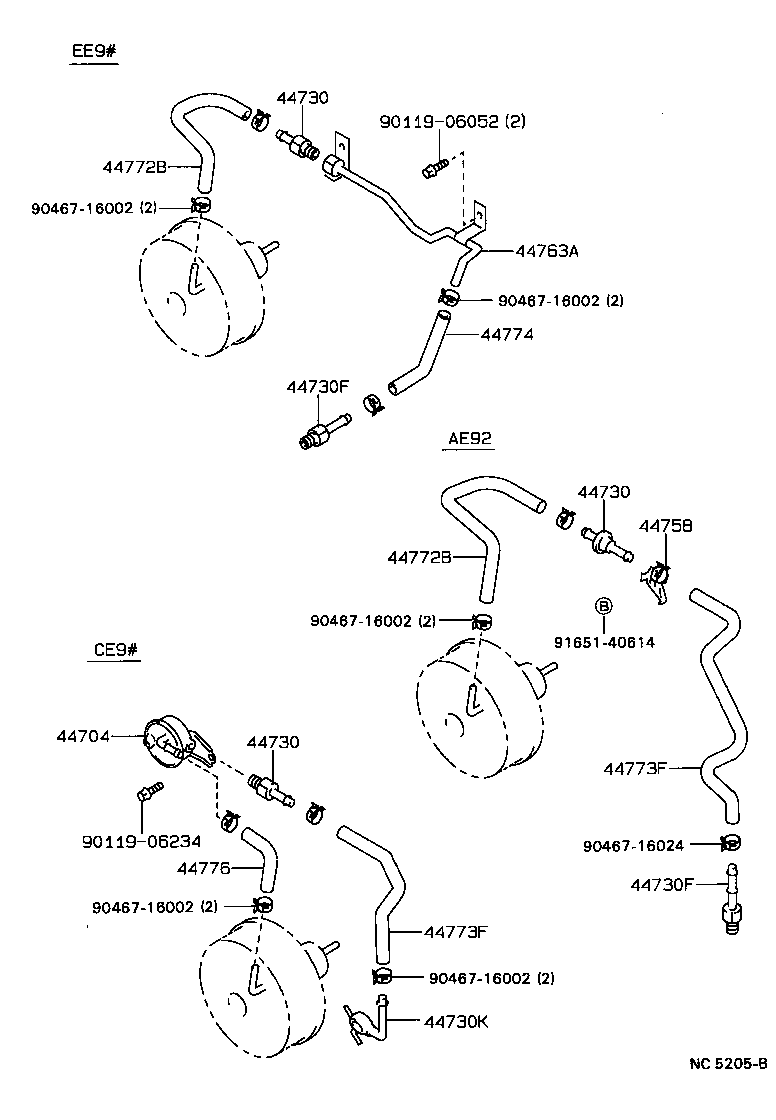 44773-12430 HOSE, UNION TO CHECK VALVE product image