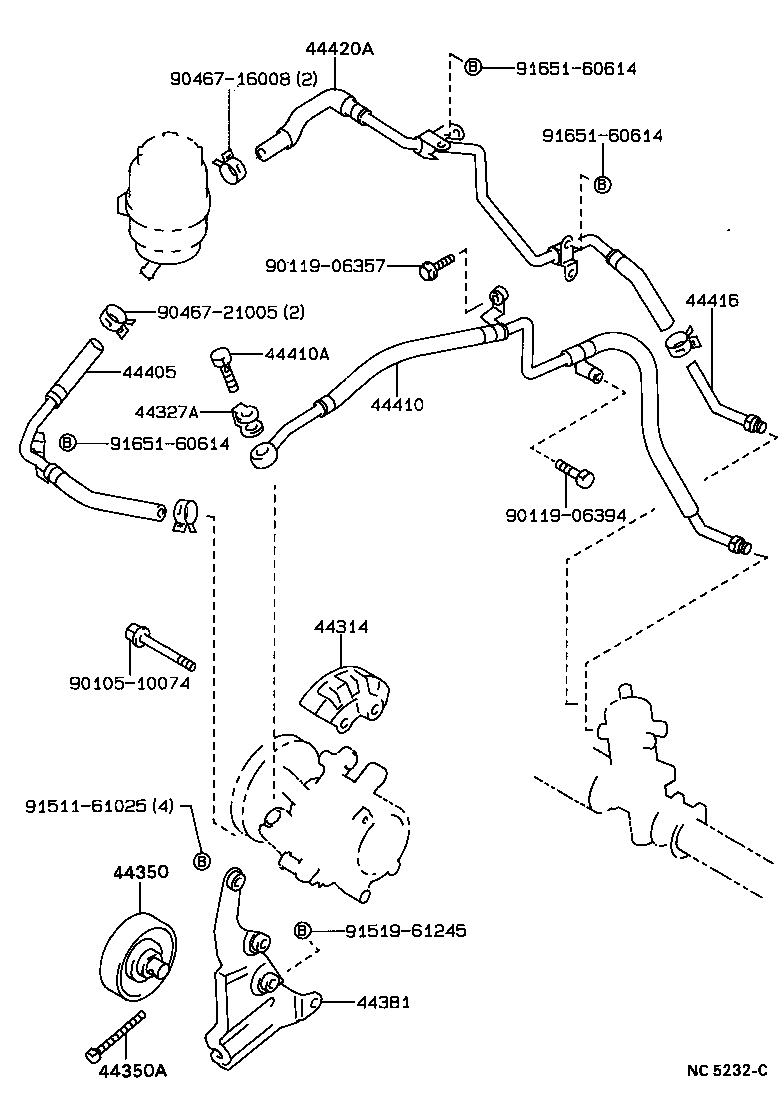 44350-12051 PULLEY ASSY, POWER STEERING IDLE product image