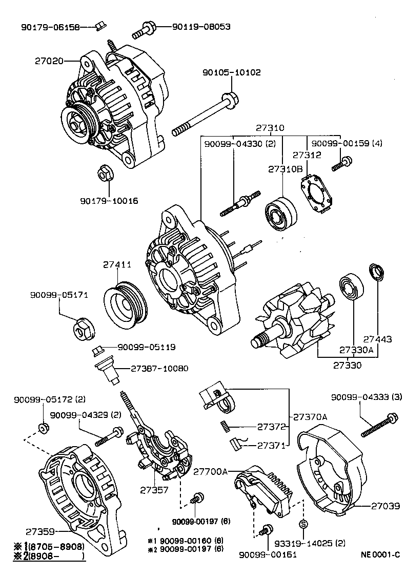 27020-64210 ALTERNATOR ASSY product image