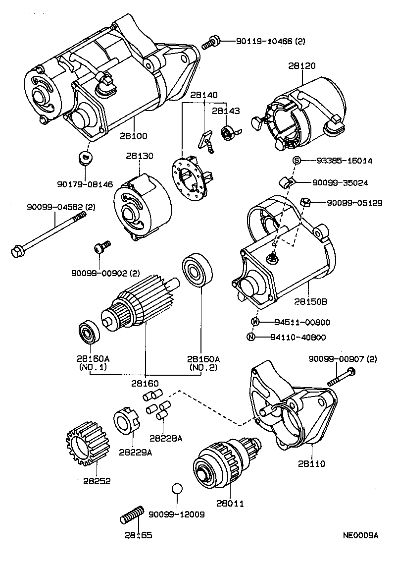 Toyota 28100-16110 STARTER ASSY